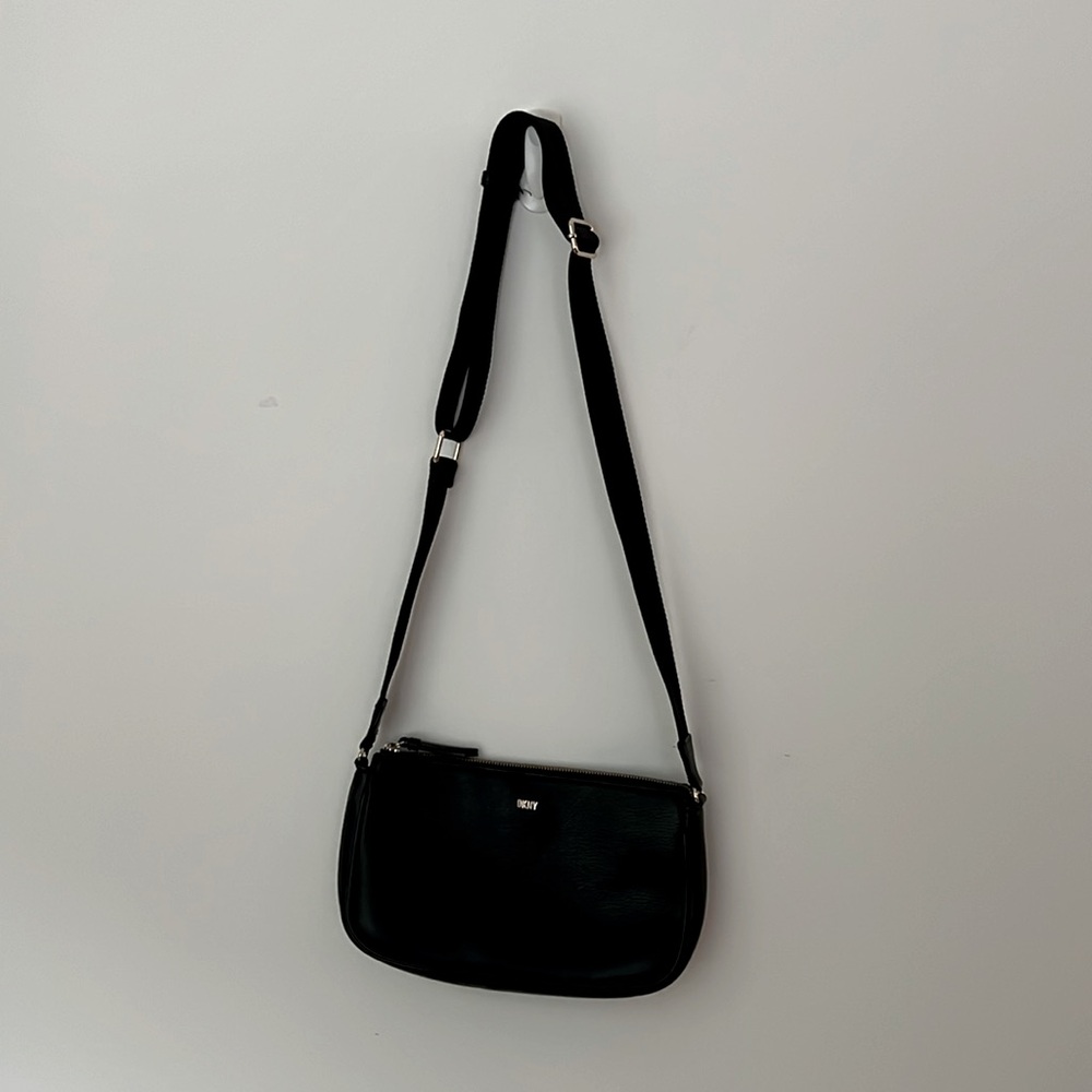 DKNY black Crossbody with seatbelt strap